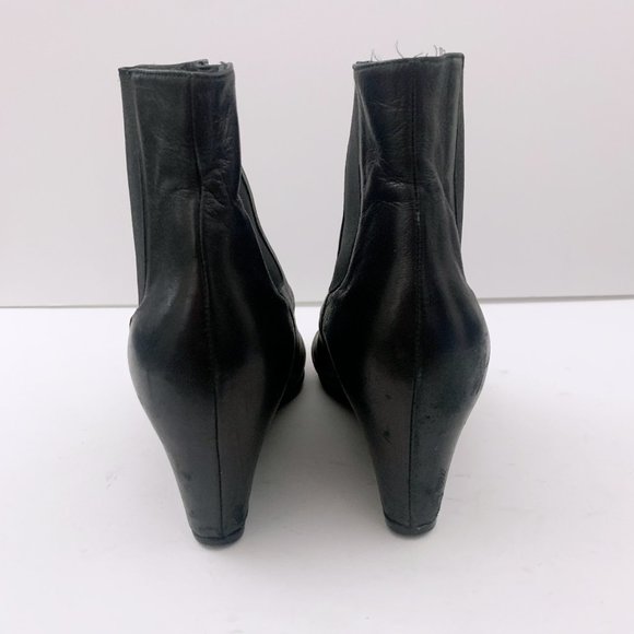 Stuart Weitzman Black Wedge Booties - Nusocks - Picture 11 of 14